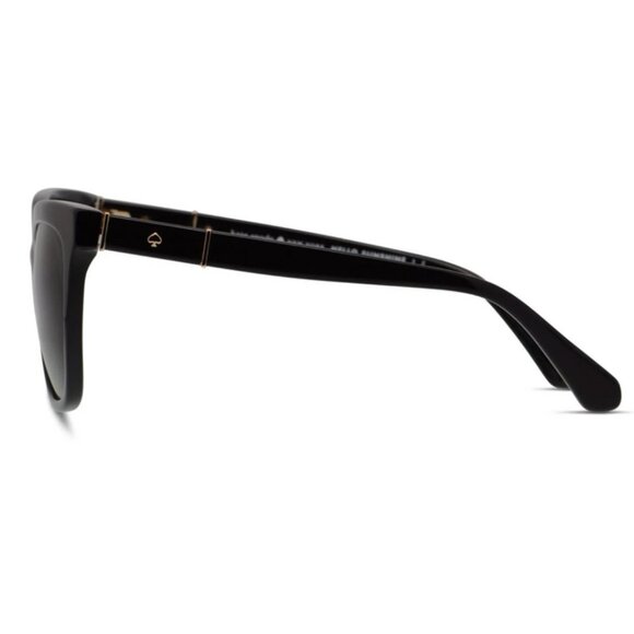 Kate Spade Khali Designer Sunglasses Black Silver w/Grey Lens Oversized Classic - Picture 3 of 3